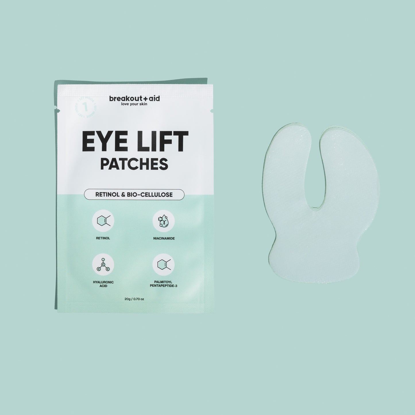 EYE LIFT PATCHES -RETINOL & BIO-CELLULOSE - 4 pcs
