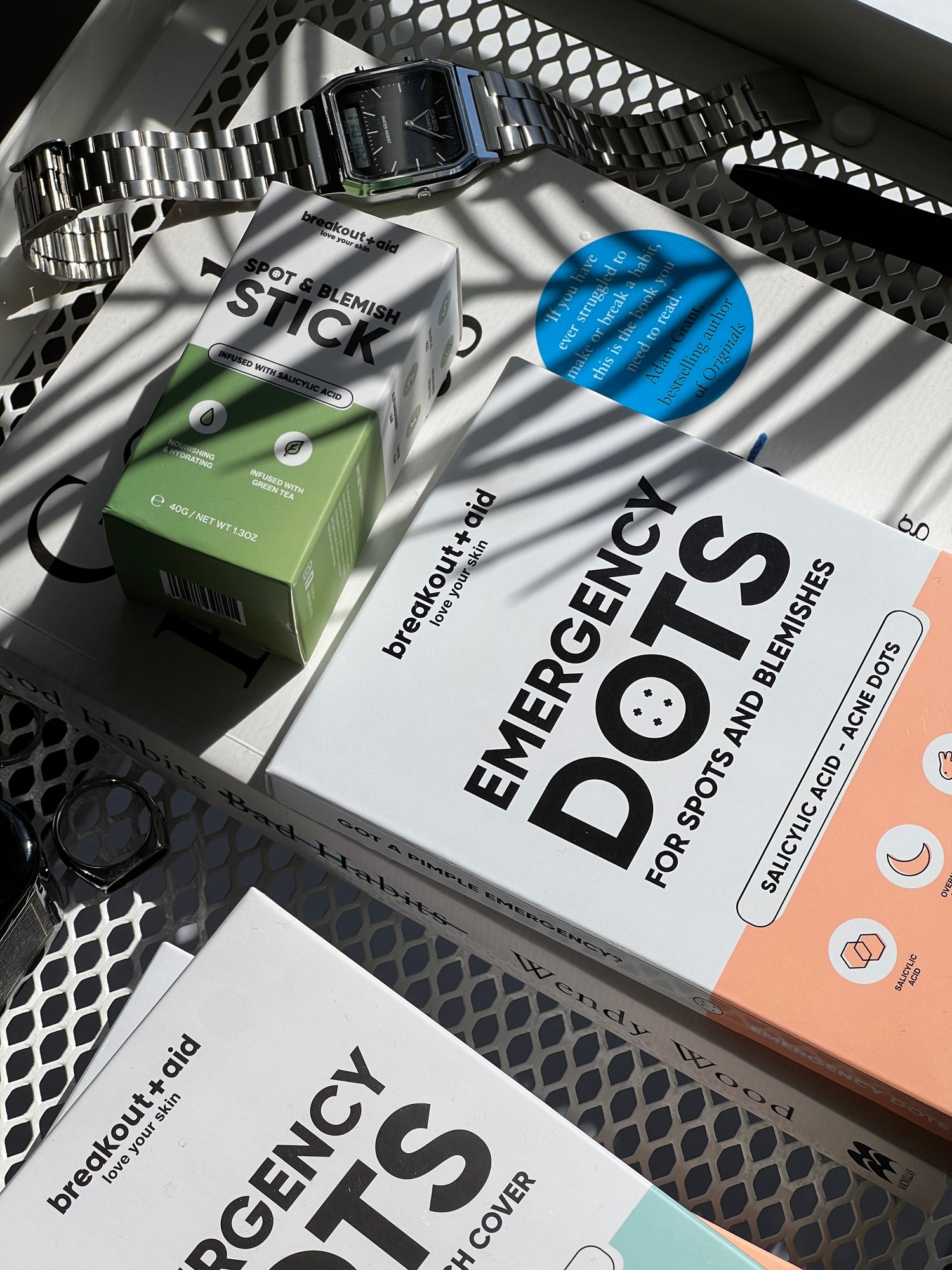 Breakout aid products laid out