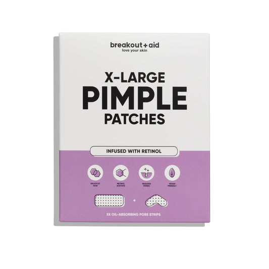 X-Large pimple patches infused with retinol, Salicylic acid. breakoutaid store 