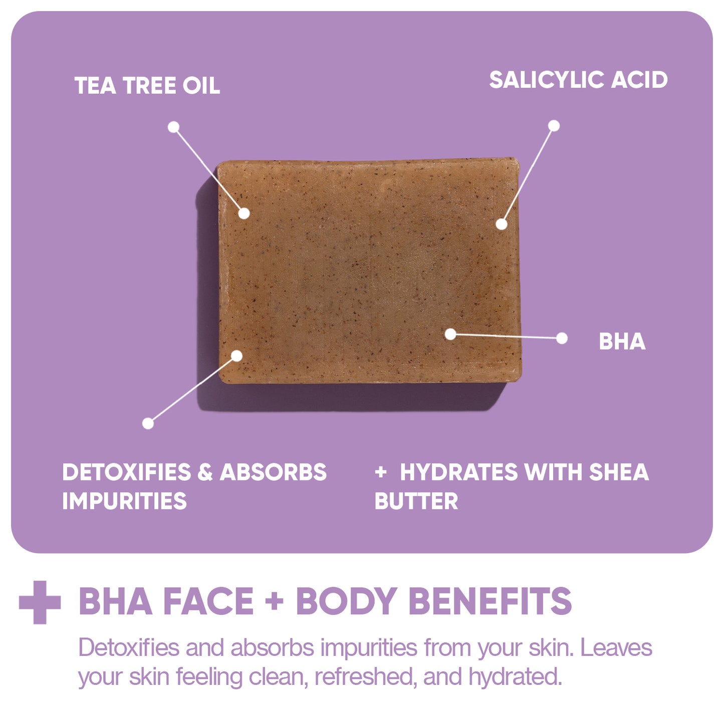 Facial cleansing bar for breakouts