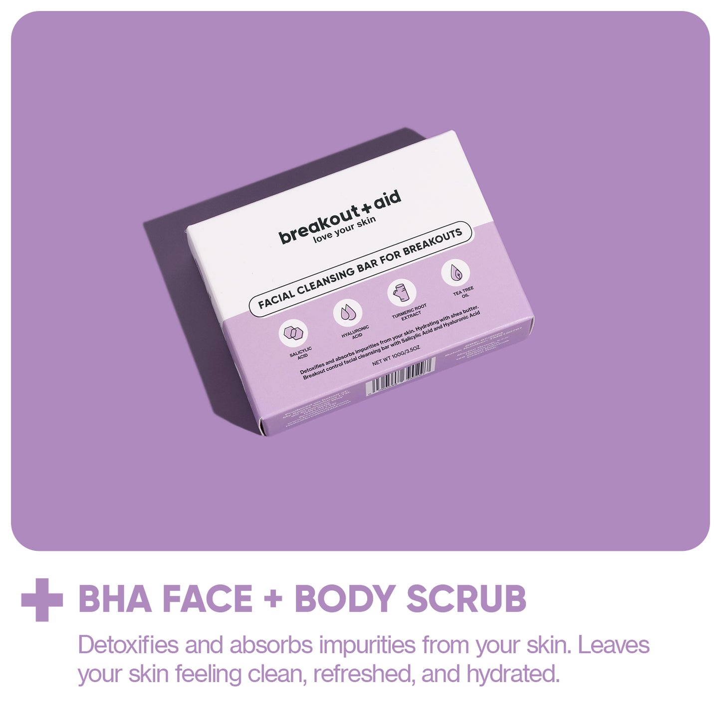 Facial cleansing bar for breakouts