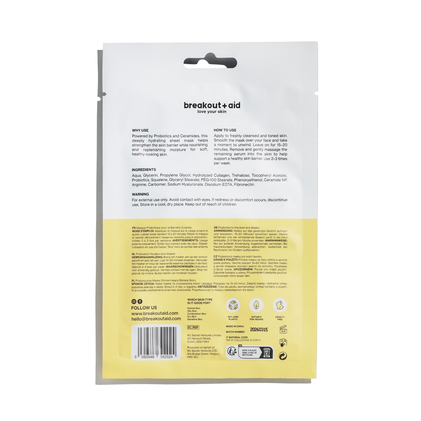 Probiotic Skin Barrier Mask
