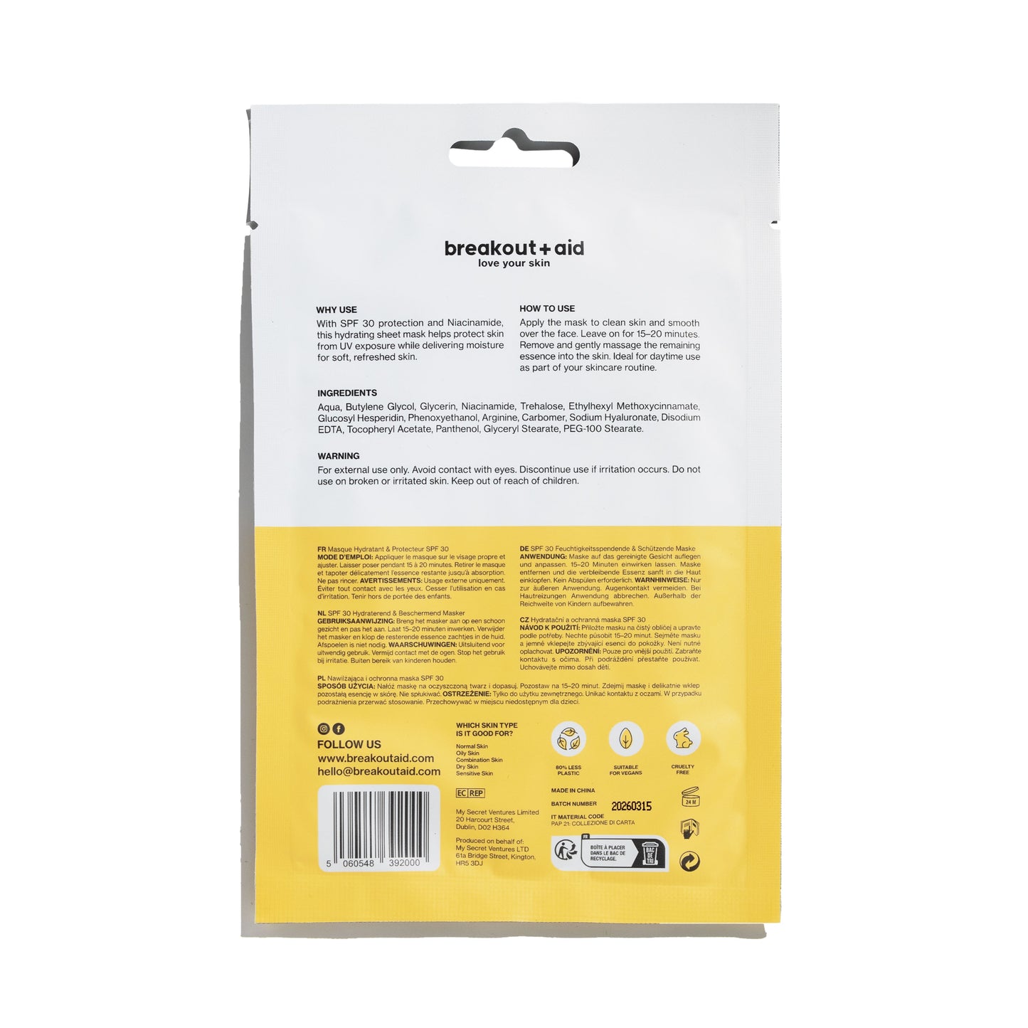 SPF 30 Hydrating & Protecting Mask