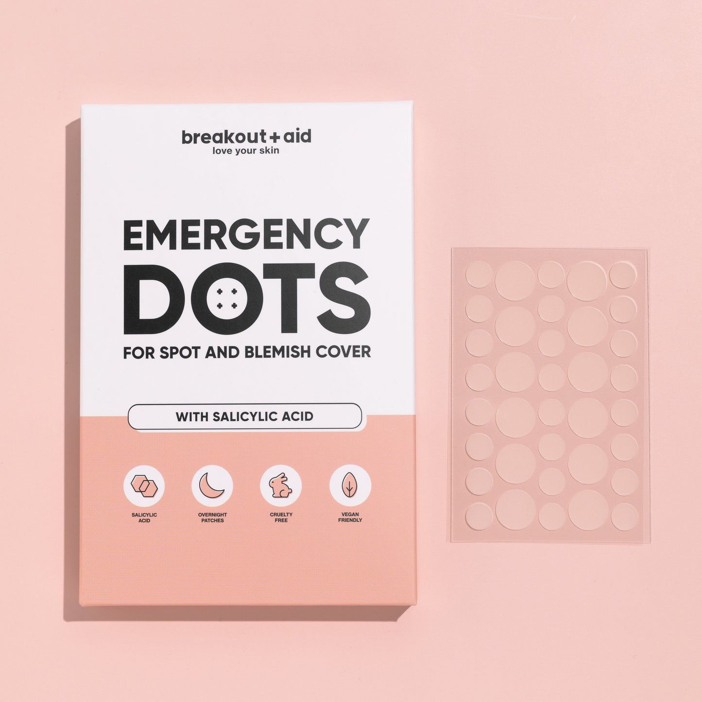 Emergency dots for spots and blemishes with Salicylic Acid breakoutaid 